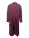 Anthropologie Size M Burgundy Cotton Blend Long Sleeve Button Up Maxi Dress Burgundy / M