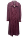 Anthropologie Size M Burgundy Cotton Blend Long Sleeve Button Up Maxi Dress Burgundy / M