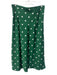 J. Crew Size S Green & White Polyester Elastic Waist Polka Dot A Line Skirt Green & White / S