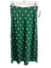 J. Crew Size S Green & White Polyester Elastic Waist Polka Dot A Line Skirt Green & White / S