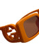 Gucci Orange Acetate Dark Tint Square frame Logo Sunglasses Orange