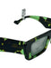 Gucci Green & Black Acetate Tortoise shell Mirrored Rectangle Sunglasses Green & Black