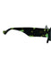 Gucci Green & Black Acetate Tortoise shell Mirrored Rectangle Sunglasses Green & Black