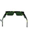 Gucci Green & Black Acetate Tortoise shell Mirrored Rectangle Sunglasses Green & Black
