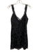Zadig & Voltaire Size S Black Silk Lace Trim Sleeveless Beaded Detail Mini Dress Black / S