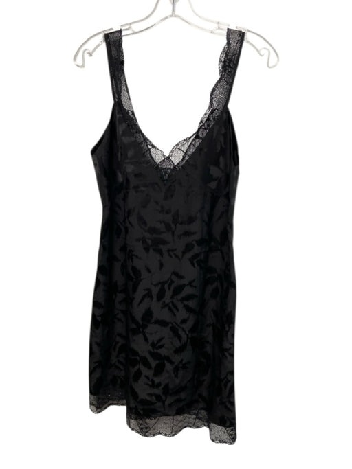 Zadig & Voltaire Size S Black Silk Lace Trim Sleeveless Beaded Detail Mini Dress Black / S
