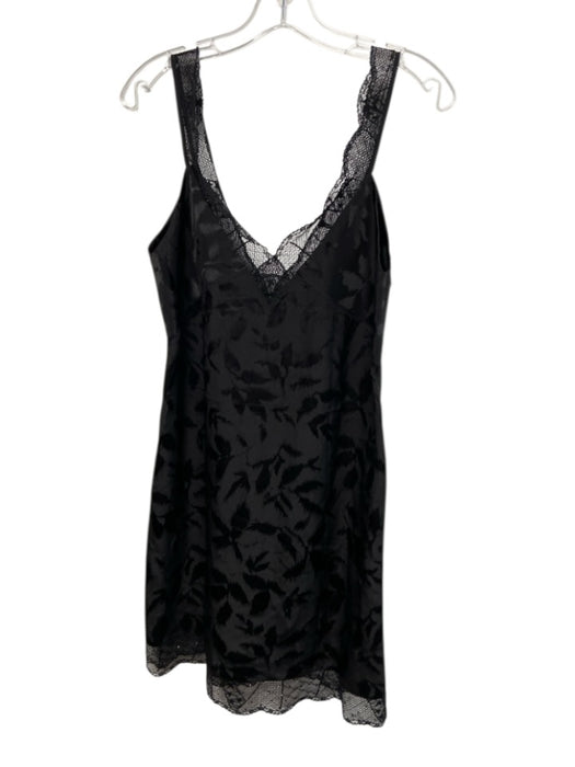 Zadig & Voltaire Size S Black Silk Lace Trim Sleeveless Beaded Detail Mini Dress Black / S