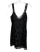 Zadig & Voltaire Size S Black Silk Lace Trim Sleeveless Beaded Detail Mini Dress Black / S