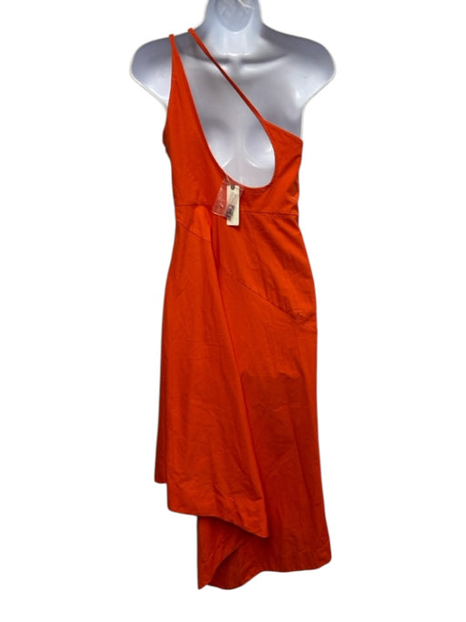 Anthropologie Size xs / 2 Orange, Green & Pink Cotton Blend Beaded Detail Dress Orange, Green & Pink / xs / 2