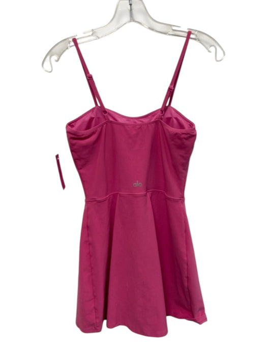 Alo Size S Pink Spaghetti Strap Athletic Padded Built in Shorts Dress Pink / S