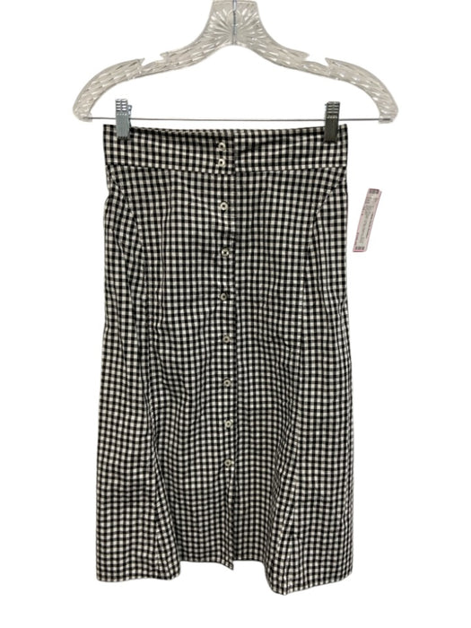 A.L.C. Size xs / 2 Black & White Cotton Gingham Button Front Skirt Set Black & White / xs / 2