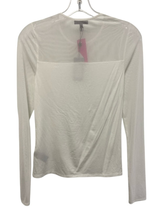 Rag & Bone Size S White Modal Blend Long Sleeve Mesh Stretch Top White / S