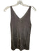 Reiss Size XS Gray & Silver Viscose Blend Metallic Sleeveless V Neck Top Gray & Silver / XS