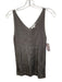 Reiss Size XS Gray & Silver Viscose Blend Metallic Sleeveless V Neck Top Gray & Silver / XS