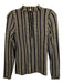Reiss Size XS Black & Gold Viscose & Polyamide Metallic Thread Long Sleeve Top Black & Gold / XS