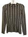 Reiss Size XS Black & Gold Viscose & Polyamide Metallic Thread Long Sleeve Top Black & Gold / XS
