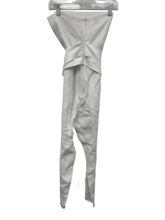 Sir Size 1 White Linen Strapless Wide Leg Tie Waist Jumpsuit White / 1
