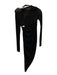 Helmut Lang Size XS Black Viscose Long Sleeve Cut Out Gathered Side Dress Black / XS
