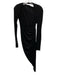 Helmut Lang Size XS Black Viscose Long Sleeve Cut Out Gathered Side Dress Black / XS