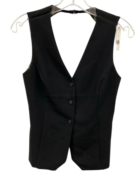 Maeve by ANTHROPOLGIE Size XS Black Polyester Sleeveless Backless Button Up Top Black / XS