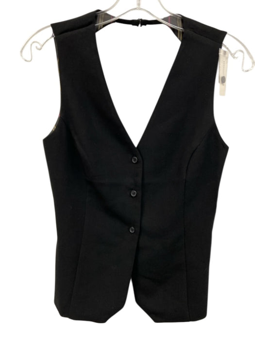 Maeve by ANTHROPOLGIE Size XS Black Polyester Sleeveless Backless Button Up Top Black / XS