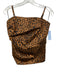 Rebecca Minkoff Size 2 Leopard Print Cotton Blend gathered side Sleeveless Top Leopard Print / 2