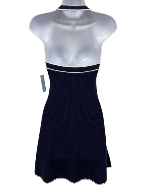 Daily Practice Size XS Navy & white Cotton Blend Ribbed Halter Mini Dress Navy & white / XS