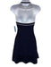 Daily Practice Size XS Navy & white Cotton Blend Ribbed Halter Mini Dress Navy & white / XS