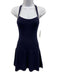 Daily Practice Size XS Navy & white Cotton Blend Ribbed Halter Mini Dress Navy & white / XS