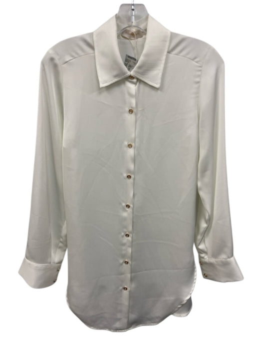 Ramy Brook Size XXS White Long Sleeve Button Up & Collar Top White / XXS