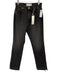 EB Denim Size 25 Black Cotton Button Up Raw Hem Straight Leg Jeans Black / 25