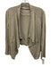Majestic Filatures Size 1 Beige Linen & Silk Long Sleeve Zip Pocket Cardigan Beige / 1