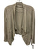 Majestic Filatures Size 1 Beige Linen & Silk Long Sleeve Zip Pocket Cardigan Beige / 1