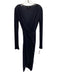 ALLSAINTS Size S Midnight Navy Viscose & Polyester Shimmer Long Sleeve Dress Midnight Navy / S