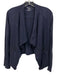 Majestic Filatures Size 1 Blue Linen & Silk Long Sleeve Zip Pocket Cardigan Blue / 1