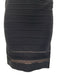 Herve Leger Size XS Black Rayon Blend Spaghetti Strap Knit Detail Back Zip Dress Black / XS