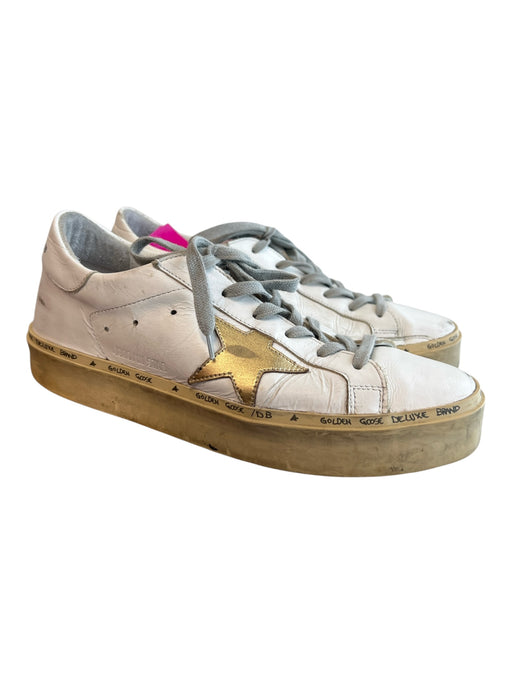 Golden Goose Shoe Size 40 White Leather Upper Rubber Sole Distressed Shoes White / 40