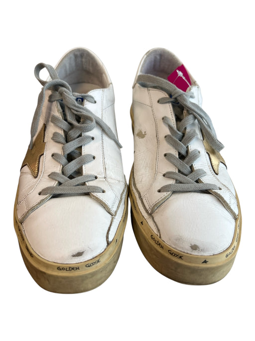 Golden Goose Shoe Size 40 White Leather Upper Rubber Sole Distressed Shoes White / 40