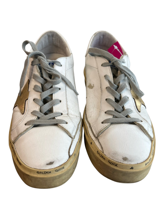 Golden Goose Shoe Size 40 White Leather Upper Rubber Sole Distressed Shoes White / 40