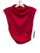 Reformation Size XS Red Pink Cotton Blend Short Cap Sleeve Mock Neck Crop Top Red Pink / XS