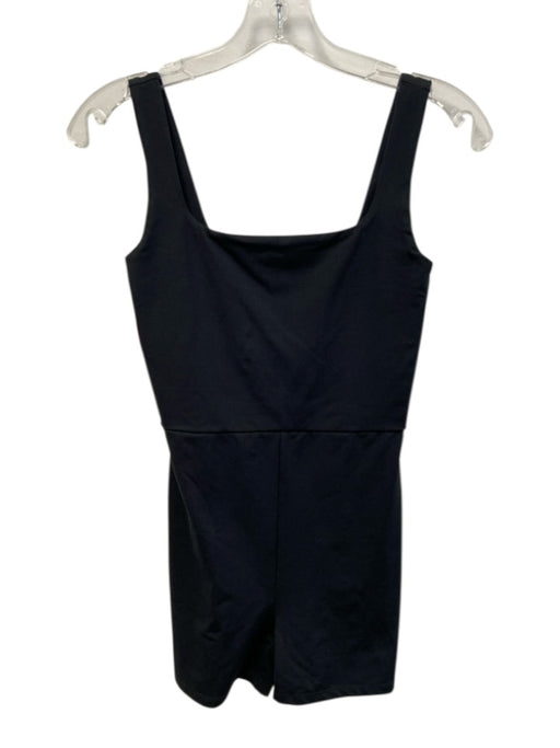 Reformation Size XS Black Polyester & Spandex Wide Strap Stretch Mini Romper Black / XS