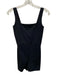 Reformation Size XS Black Polyester & Spandex Wide Strap Stretch Mini Romper Black / XS