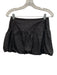 Amanda Uprichard Size XS Black Nylon Blend Textured Short Puff Sleeve Skirt Set Black / XS