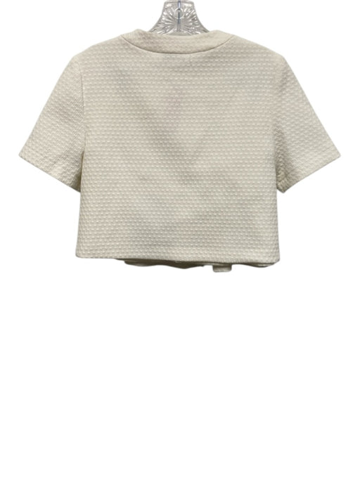 Amanda Uprichard Size XS White & Gold Cotton & Polyester Textured Skirt Set White & Gold / XS