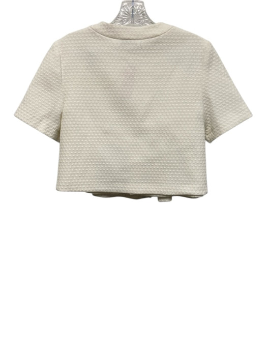 Amanda Uprichard Size XS White & Gold Cotton & Polyester Textured Skirt Set White & Gold / XS