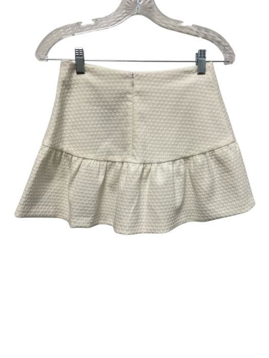 Amanda Uprichard Size XS White & Gold Cotton & Polyester Textured Skirt Set White & Gold / XS