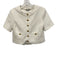 Amanda Uprichard Size XS White & Gold Cotton & Polyester Textured Skirt Set White & Gold / XS