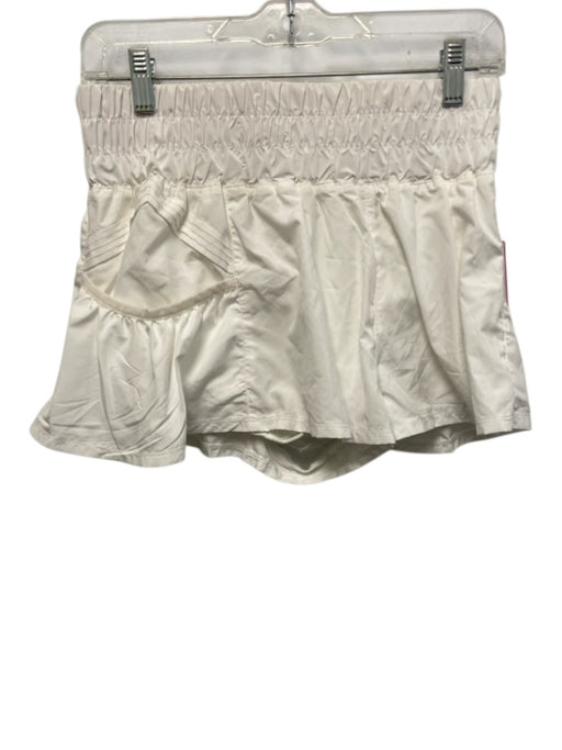 FP Movement Size S White Polyester Elastic Waistband Pockets Athletic Shorts White / S