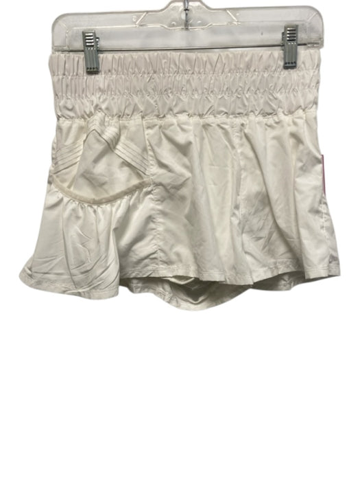 FP Movement Size S White Polyester Elastic Waistband Pockets Athletic Shorts White / S