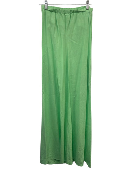 Stateside Size XS Lime Green Linen & Rayon Strapless Bra Incl Shift Maxi Dress Lime Green / XS